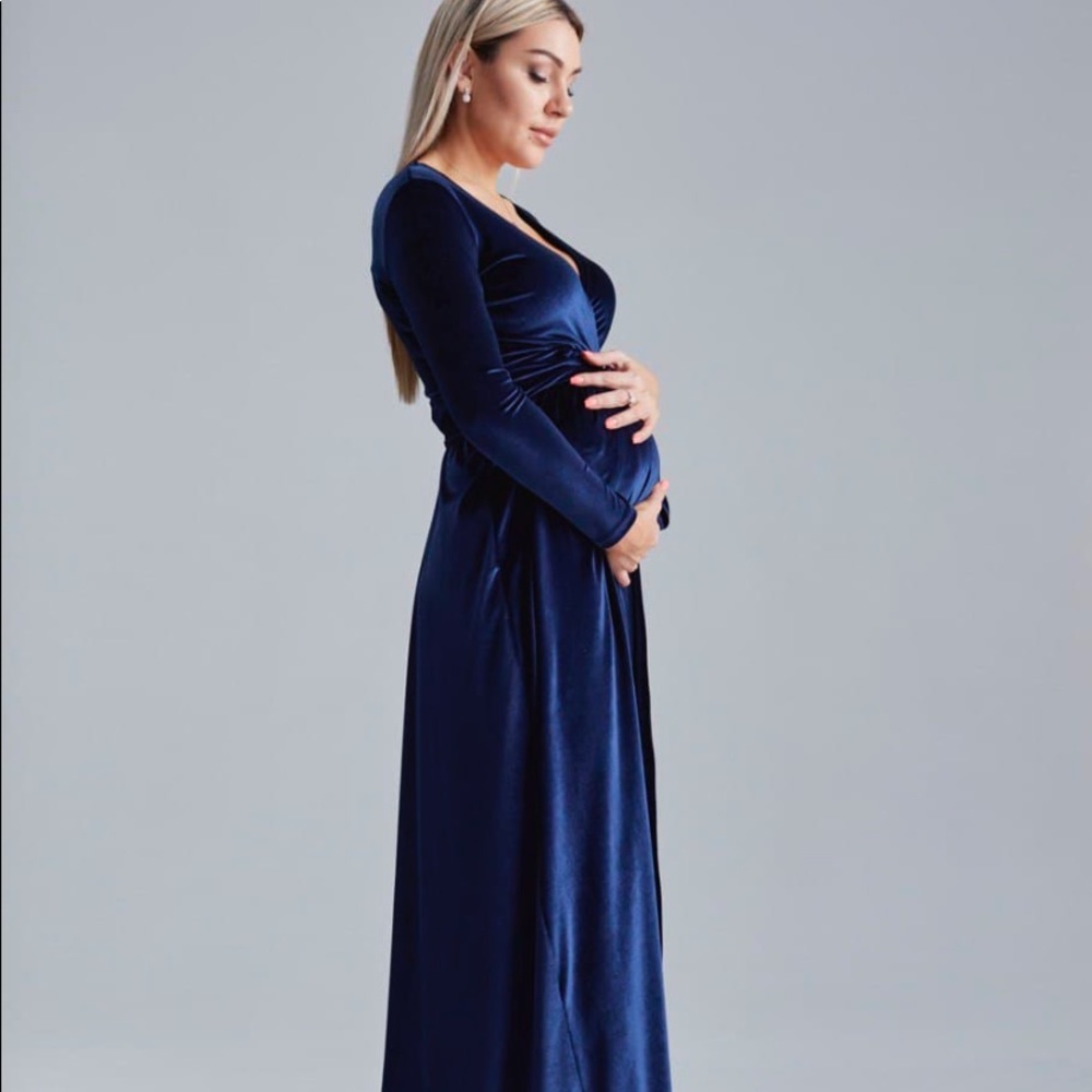 Never Worn Velvet Maternity Dress